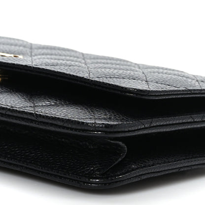 Chanel Caviar Quilted Wallet on Chain WOC Black 10 of 10