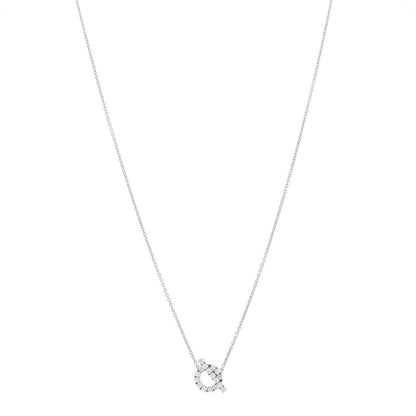 Hermes 18K White Gold Diamond Finesse Pendant Necklace 1 of 6