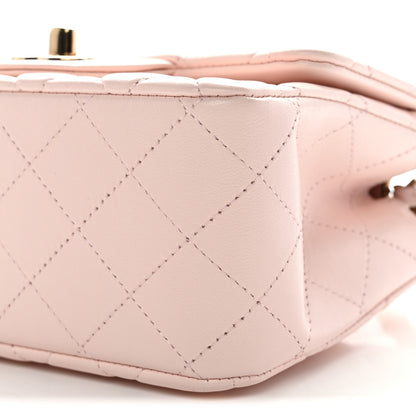 Chanel Lambskin Quilted Mini Square Flap Light Pink 10 of 11