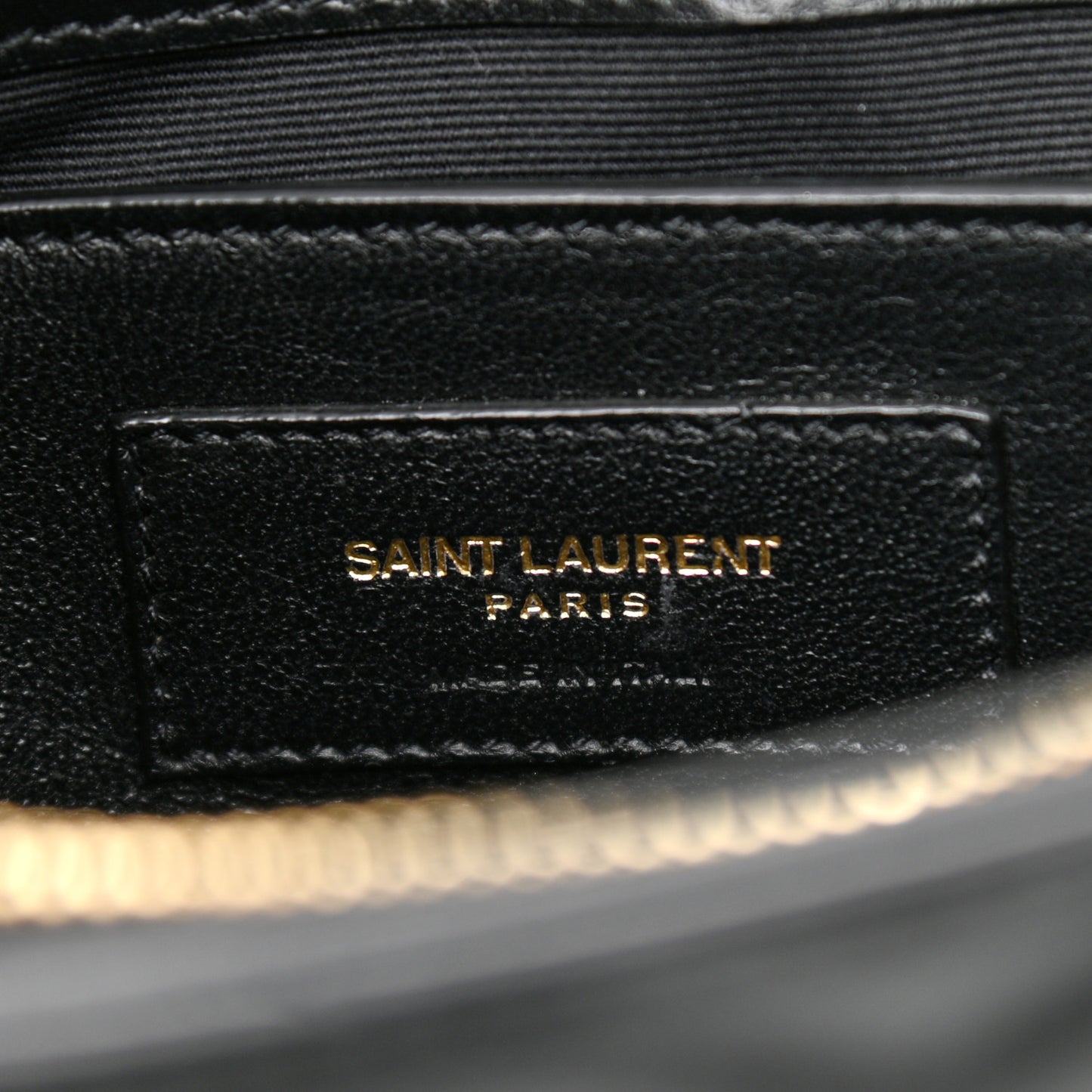 Calfskin Y Quilted Monogram Small Loulou Chain Satchel Black