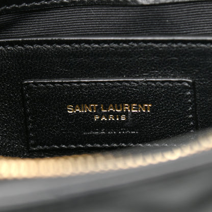 Saint Laurent Calfskin Y Quilted Monogram Small Loulou Chain Satchel Black 7 of 11