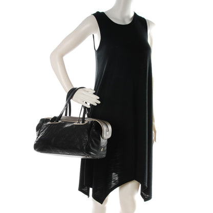Chanel Lambskin Quilted Country Club Bowler Black 2 of 7