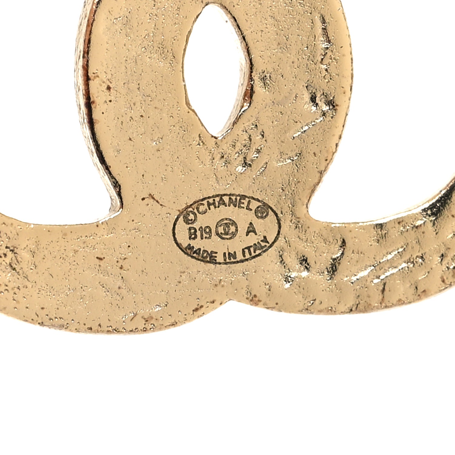 Chanel Gripoix Poured Glass Along The Nile CC Earrings Purple Gold 4 of 4