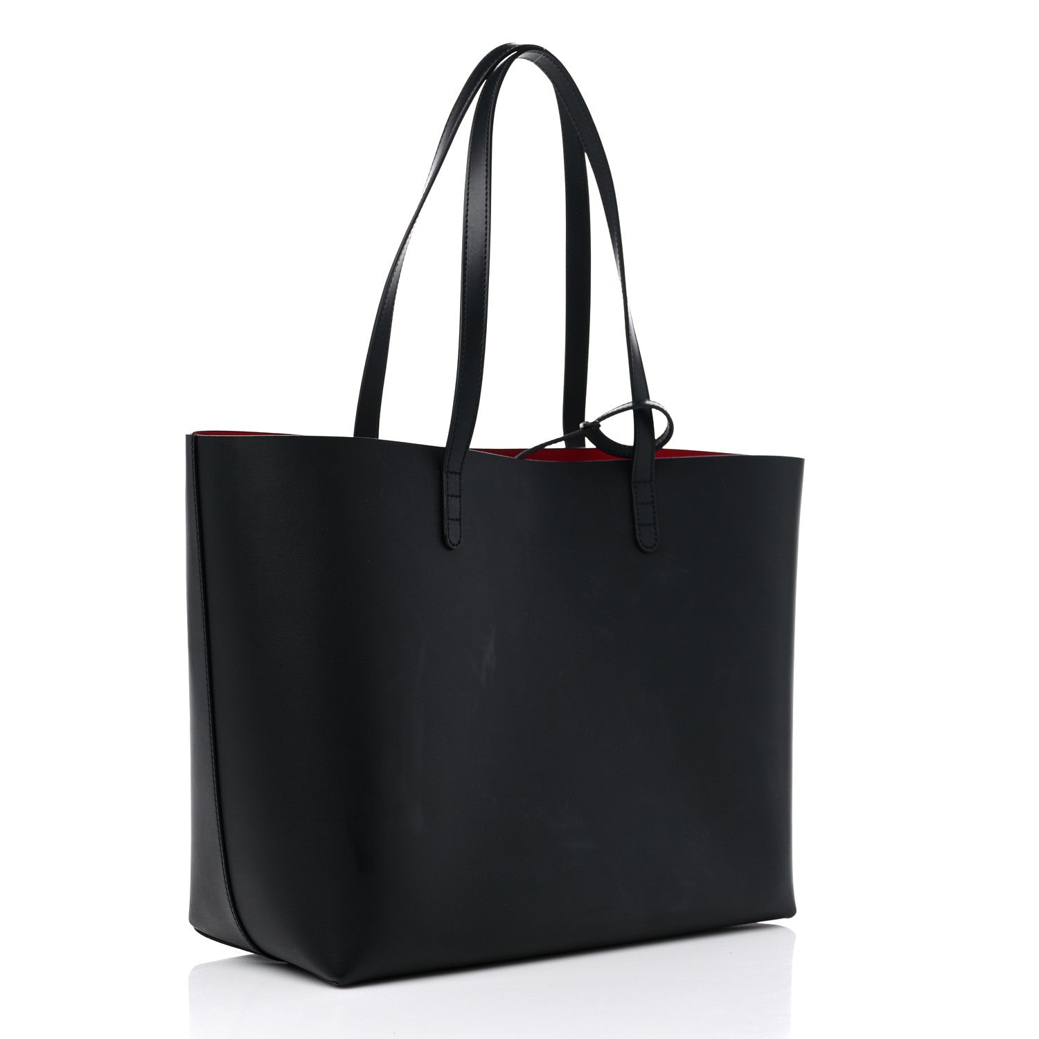Mansur Gavriel Calfskin Large Shopping Tote Black Flamma 4 of 11