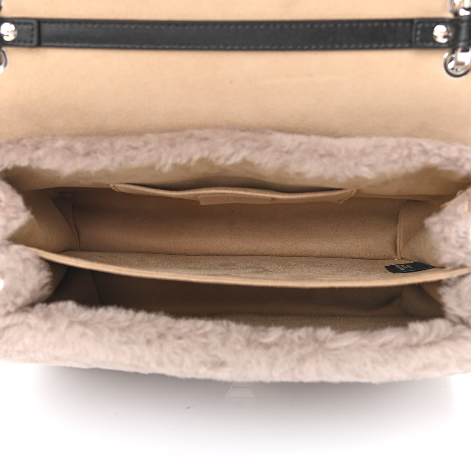 Fendi Shearling Calfskin Macro FF 1974 Diagonal Mania Kan I Shoulder Bag Multicolor 5 of 11
