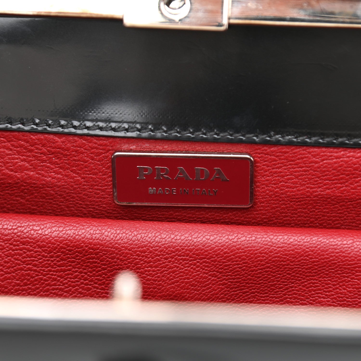 Prada Spazzolato Logo Print Framed Bag Black 5 of 8