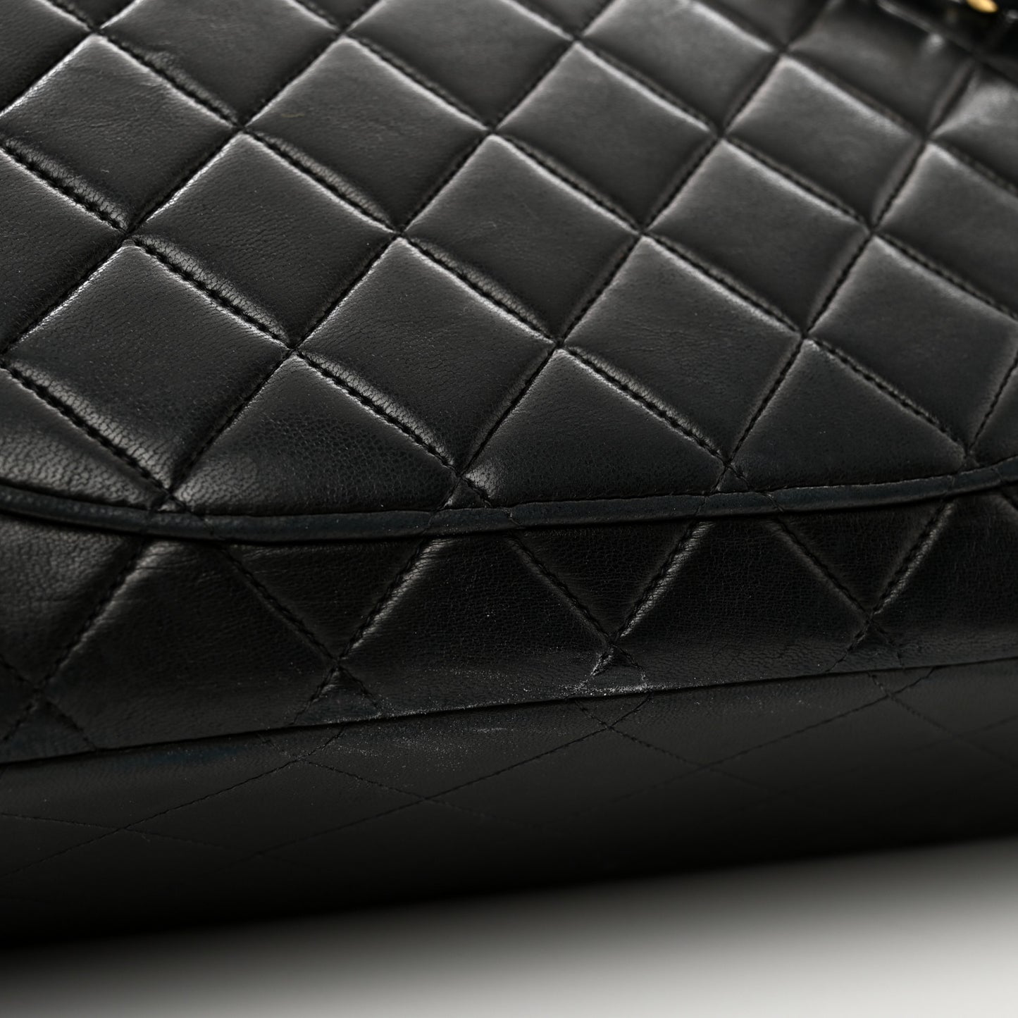 Lambskin Quilted XL Jumbo Single Flap Black