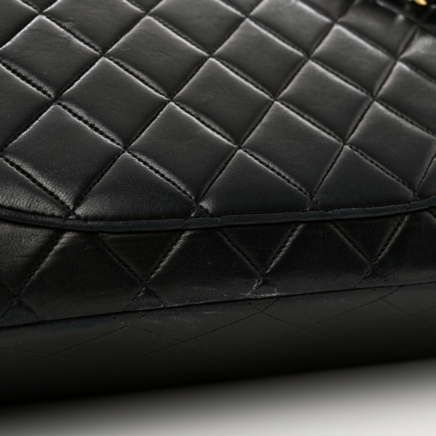 Chanel Lambskin Quilted XL Jumbo Single Flap Black 13 of 14