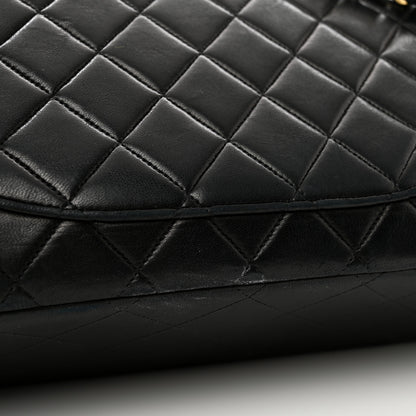 Chanel Lambskin Quilted XL Jumbo Single Flap Black 13 of 14