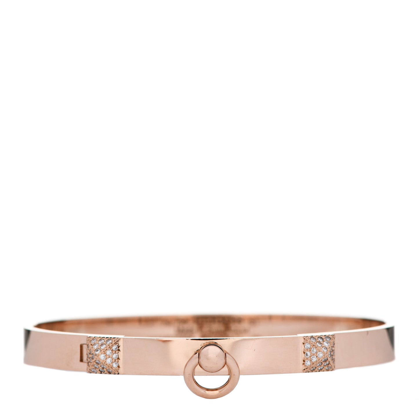 18K Rose Gold Diamond PM Collier De Chien Bracelet ST