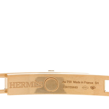 Hermes 18K Yellow Gold Diamond Pave PM Kelly Chaine Bracelet SH 3 of 4