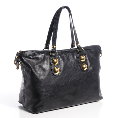 Gucci Leather Large Babouska Tote Black 3 of 8