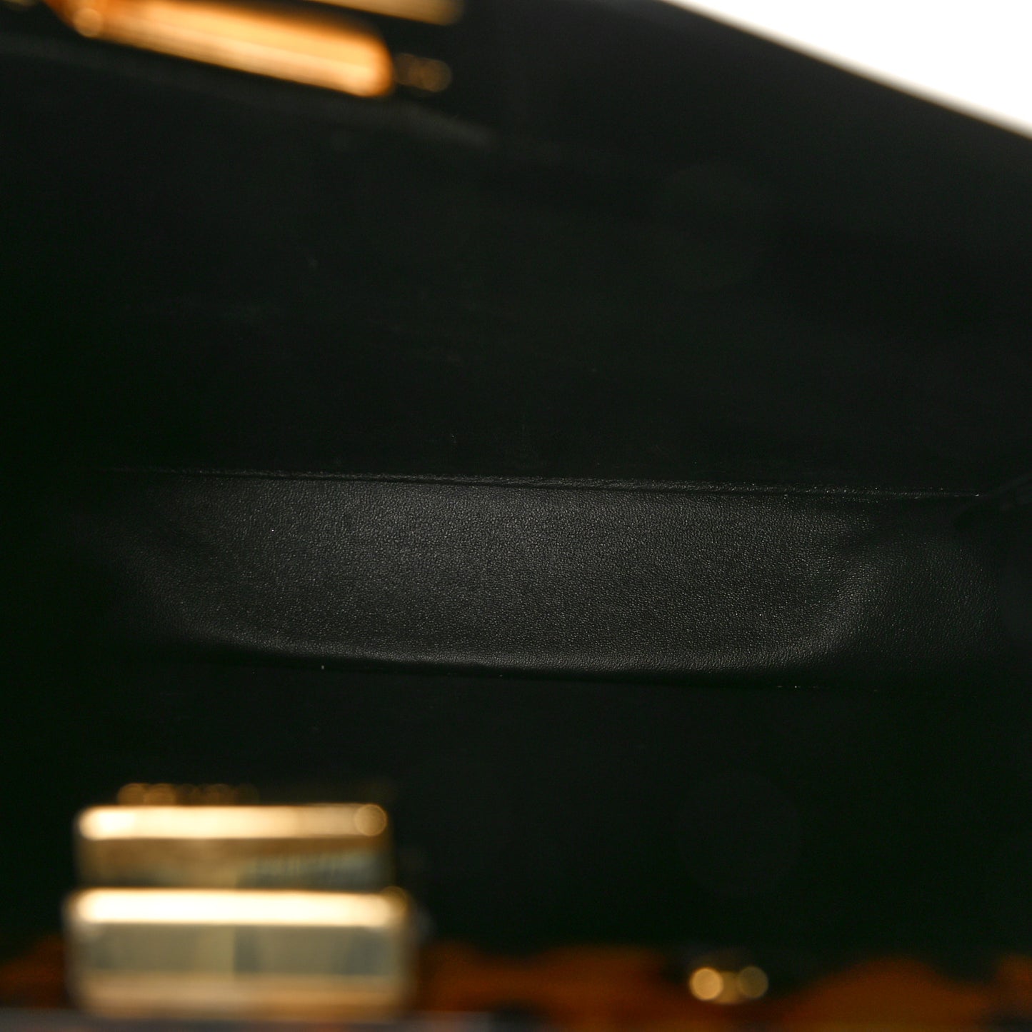 Vitello Seta Shiny Nappa Plexiglass Bi-Color Small Peekaboo I SEE U Satchel Tartaruga Black