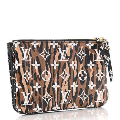 Louis Vuitton Monogram Giant Jungle Pochette Double Zip Black 3 of 10