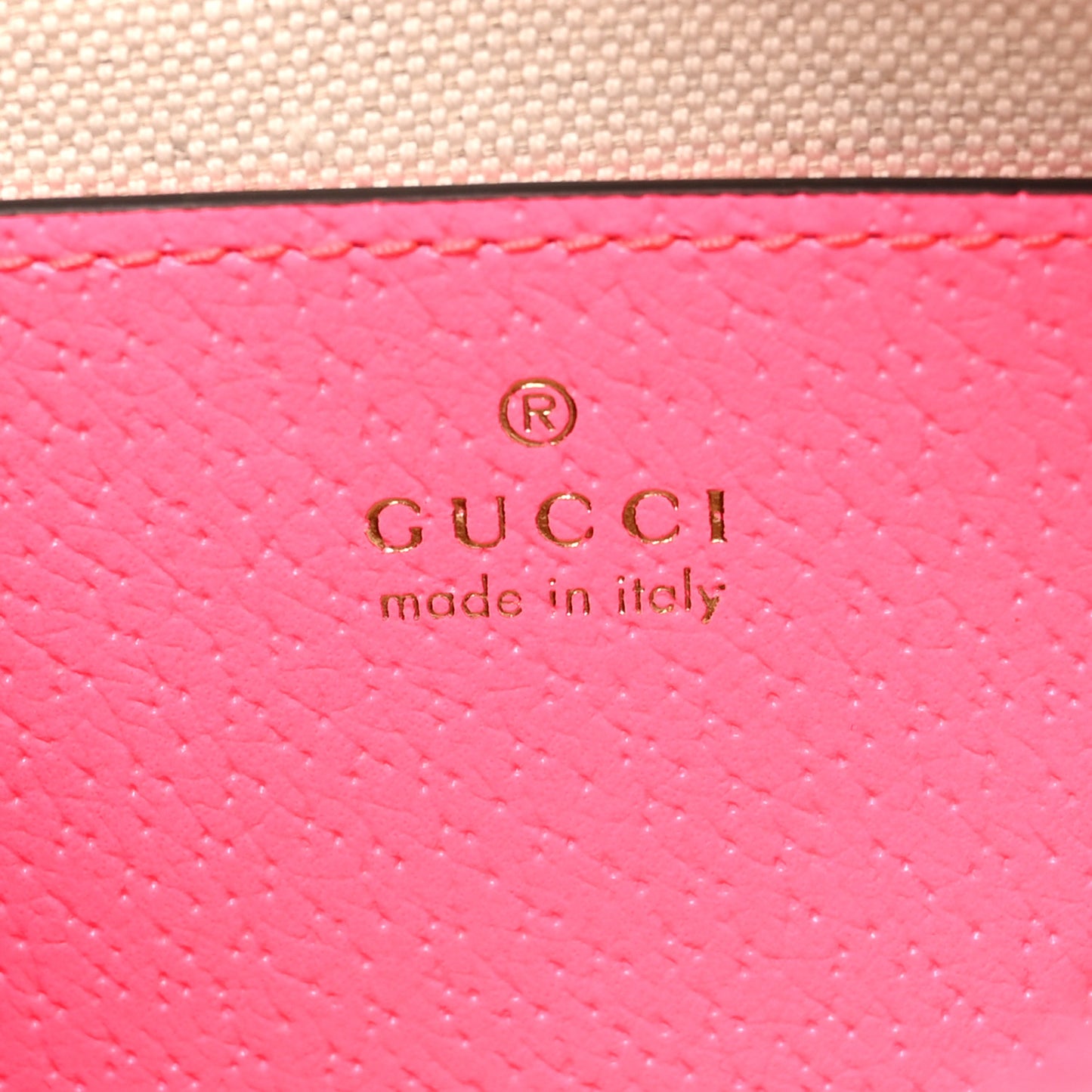 GG Supreme Monogram Textured Dollar Calfskin Web Ophidia Small Crossbody Bag Beige Ebony Fuchsia