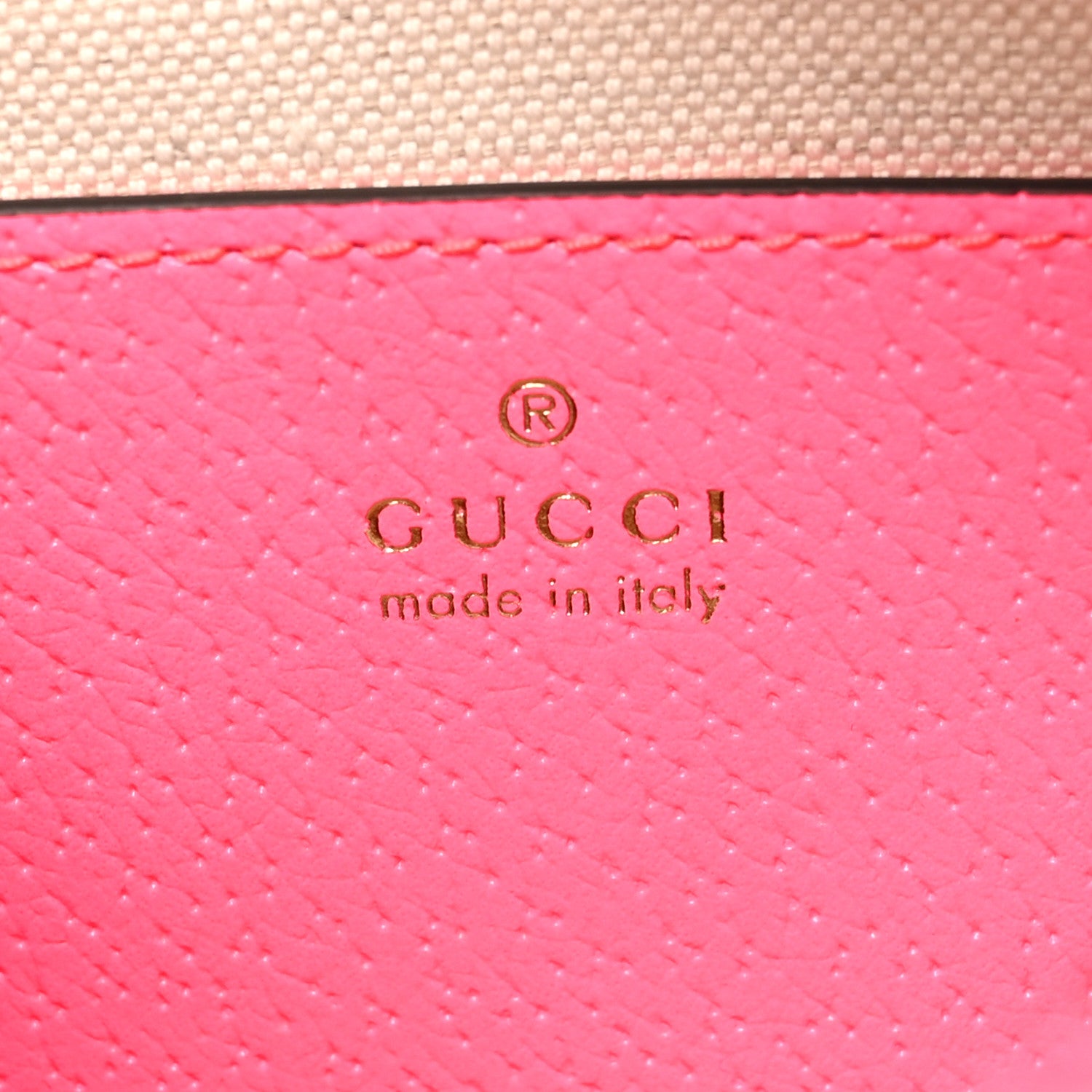 Gucci GG Supreme Monogram Textured Dollar Calfskin Web Ophidia Small Crossbody Bag Beige Ebony Fuchsia 6 of 10