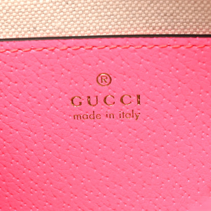 Gucci GG Supreme Monogram Textured Dollar Calfskin Web Ophidia Small Crossbody Bag Beige Ebony Fuchsia 6 of 10