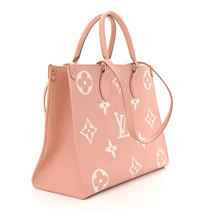 Louis Vuitton Empreinte Monogram Giant Onthego MM Rose Trianon Creme 3 of 11