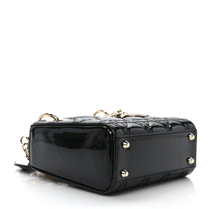 Christian Dior Patent Cannage Mini Lady Dior Black 4 of 9