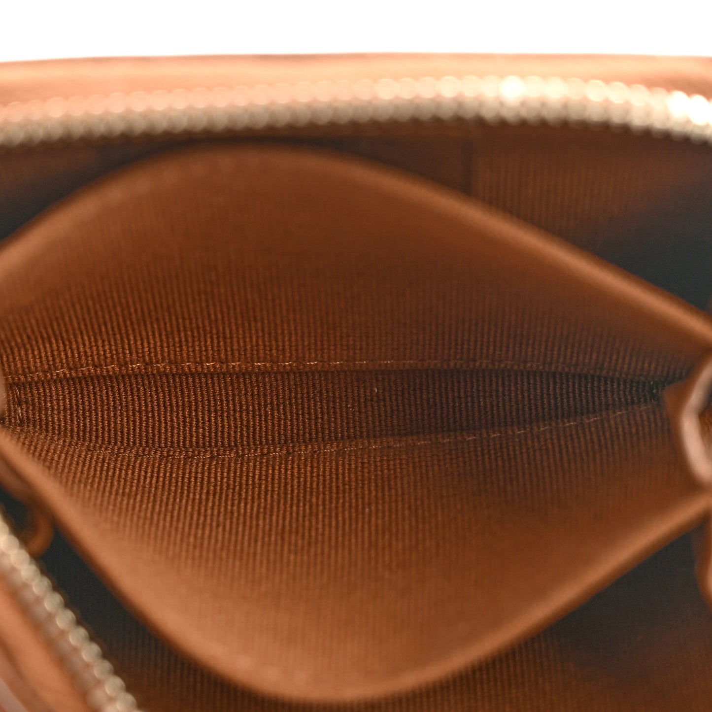 Lambskin Quilted Zip Around Coin Purse Wallet Brown