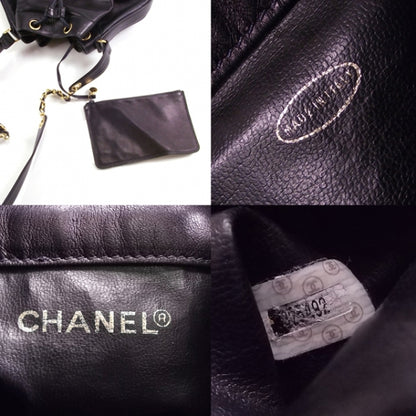 Chanel Lambskin Drawstring CC Bucket Shoulder Bag Navy cd22760 10 of 10