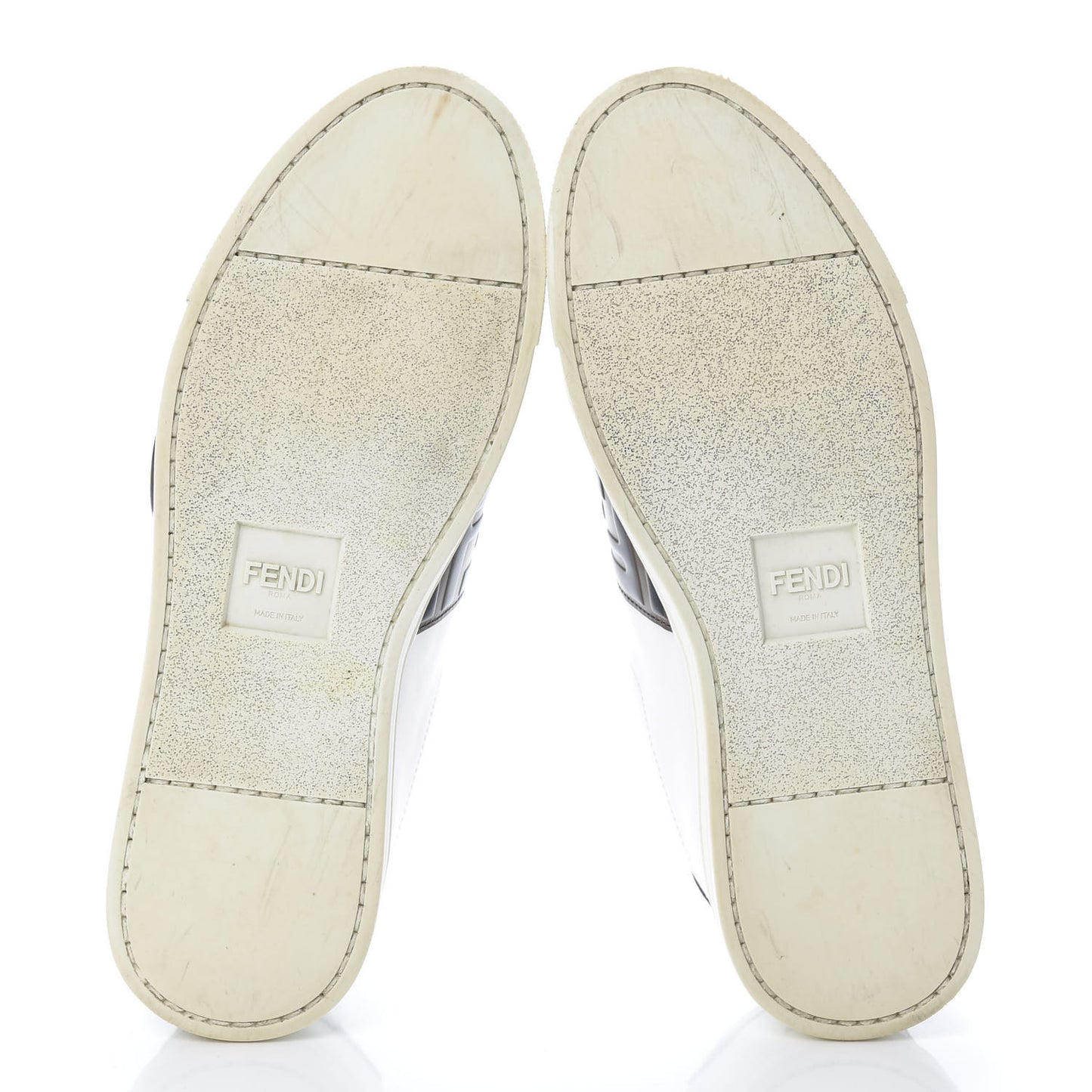 Vitello FF Embossed Womens Slip On Sneakers 37 Ultra White Maya Black