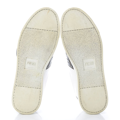 Fendi Vitello FF Embossed Womens Slip On Sneakers 37 Ultra White Maya Black 5 of 12