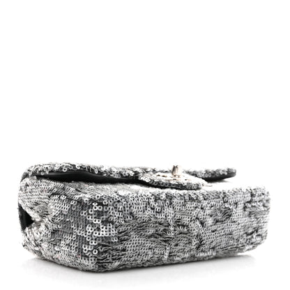 Chanel Sequin Mini Rectangular Flap Silver 4 of 10
