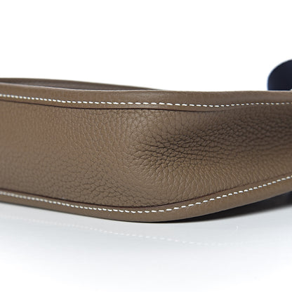 Hermes Taurillon Clemence Amazone Evelyne TPM Etoupe Bleu Indigo 10 of 11