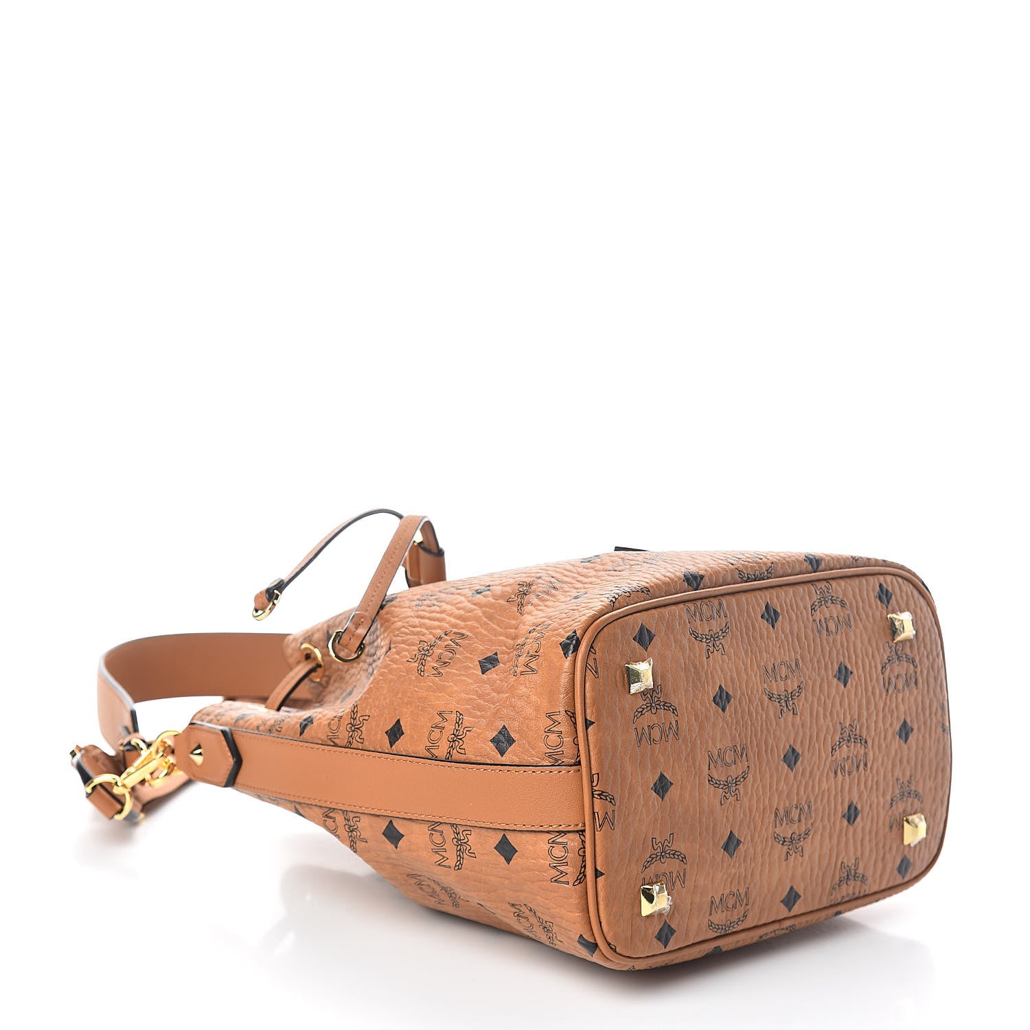 MCM Visetos Essential Drawstring Bag Cognac 4 of 9