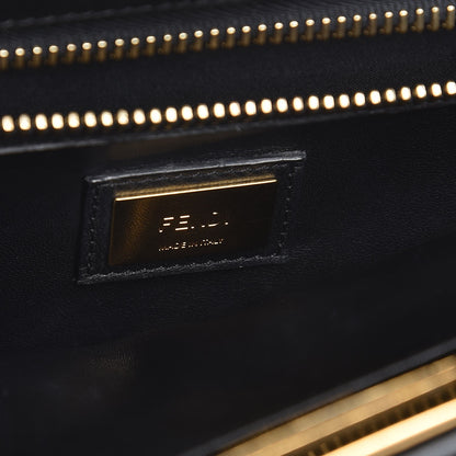 Fendi Vitello Morgan Shiny Nappa Medium Peekaboo Iconic Satchel Black 8 of 16