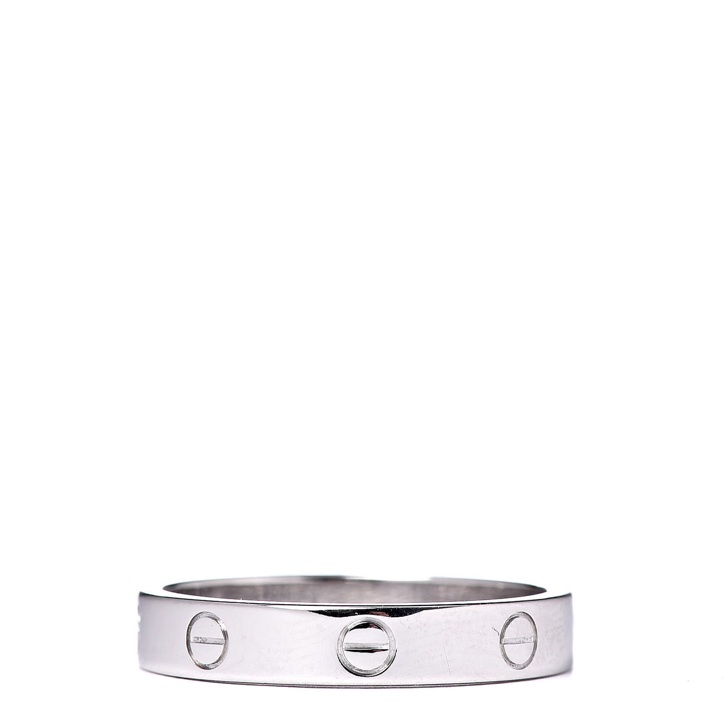 18K White Gold 4mm LOVE Wedding Band Ring 60 9.25