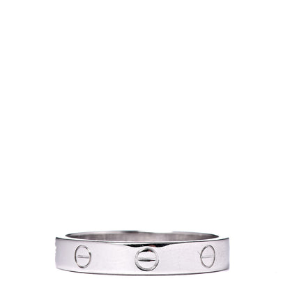 Cartier 18K White Gold 4mm LOVE Wedding Band Ring 60 9.25 3 of 4