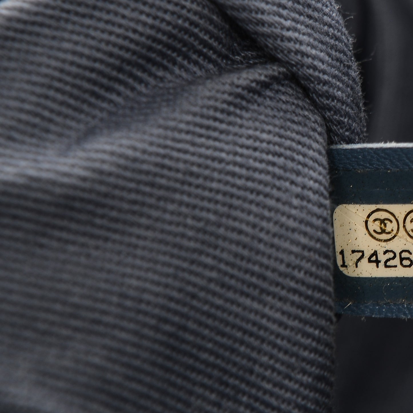 Calfskin Perforated Up In The Air Tote Dark Blue