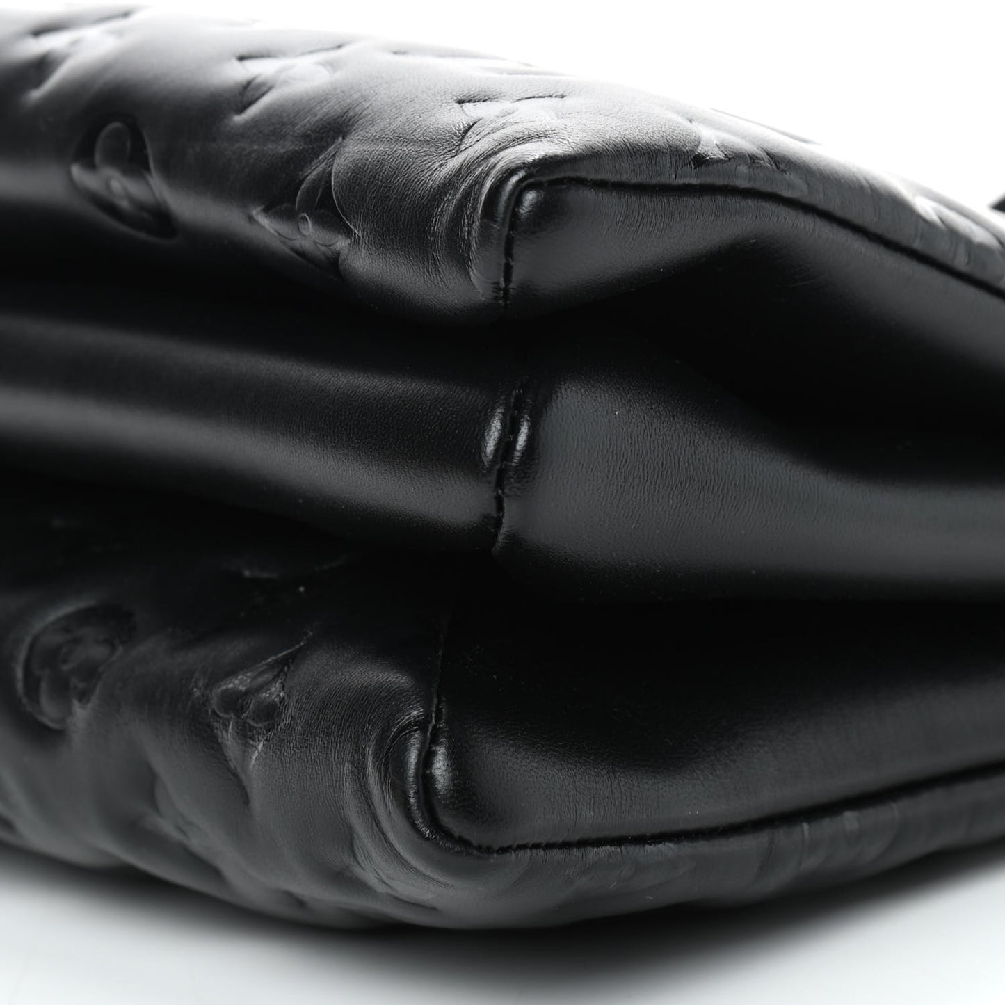 Lambskin Embossed Monogram Coussin PM Black