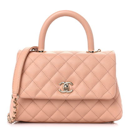 Chanel Caviar Quilted Mini Coco Handle Flap Light Pink 1 of 10