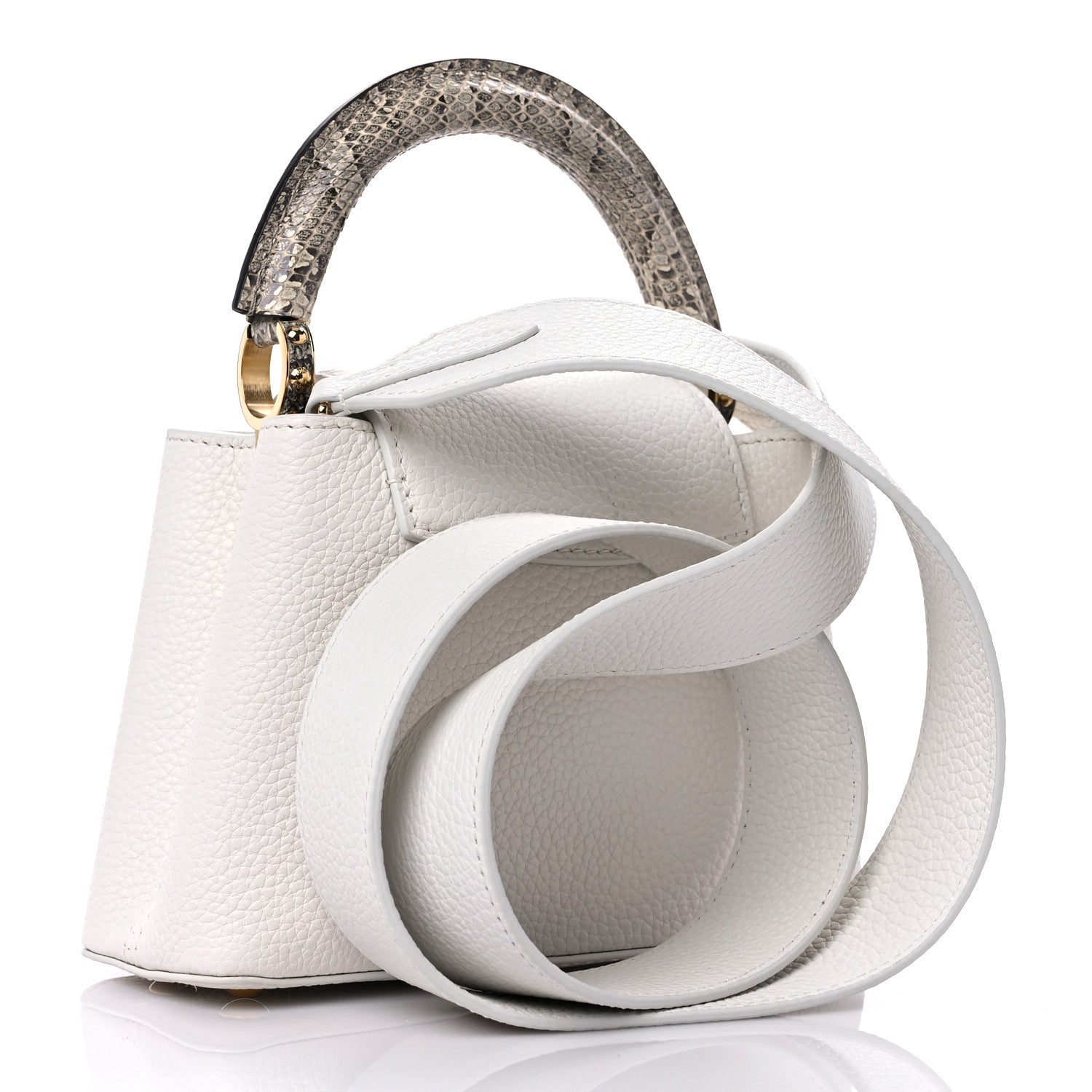 Louis Vuitton Taurillon Ayers Capucines Mini White Snow White 3 of 8