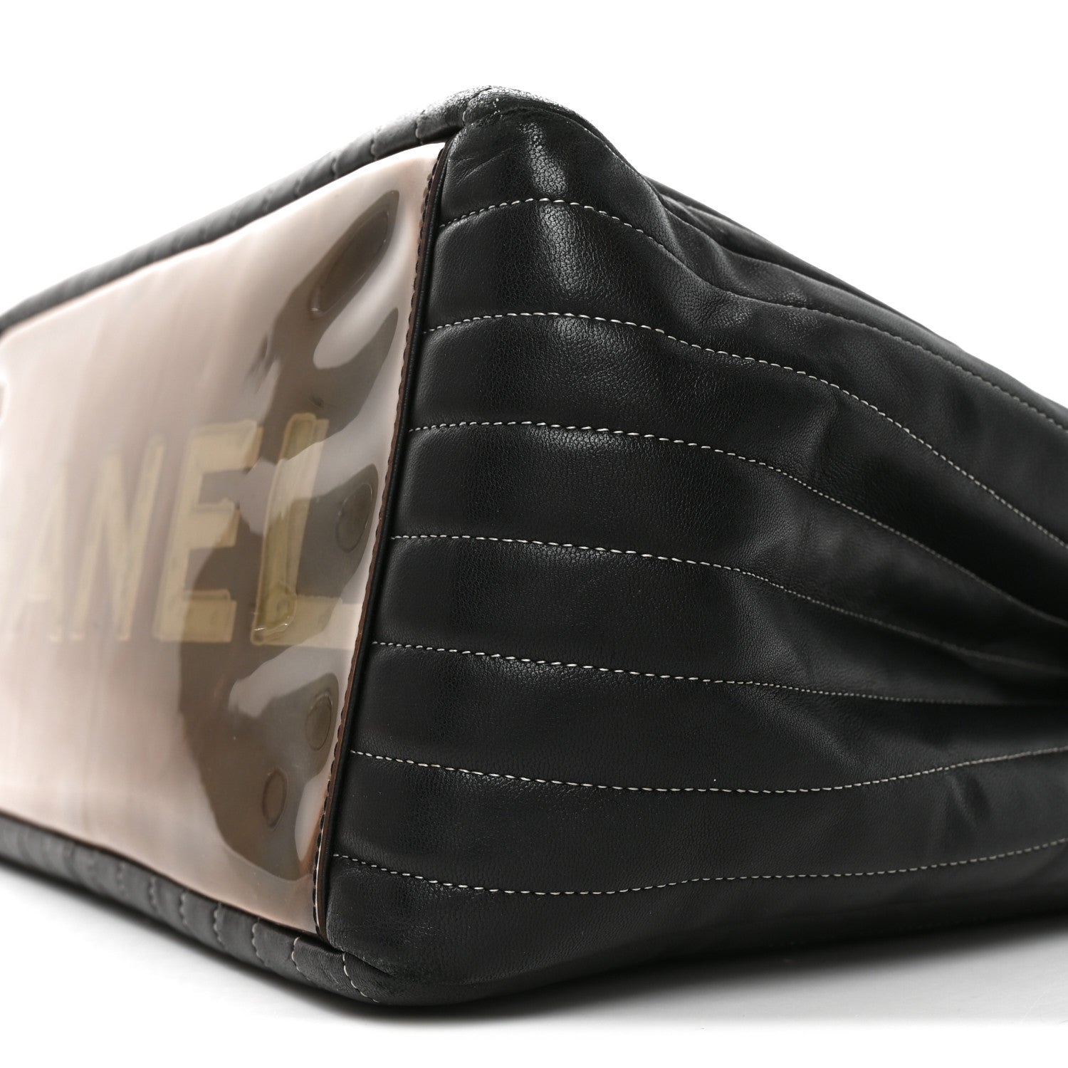 Chanel Lambskin Vertical Quilted Large Mademoiselle Tote Black 10 of 11