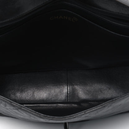 Chanel Lambskin Quilted Jumbo Single Flap So Black 4 of 5