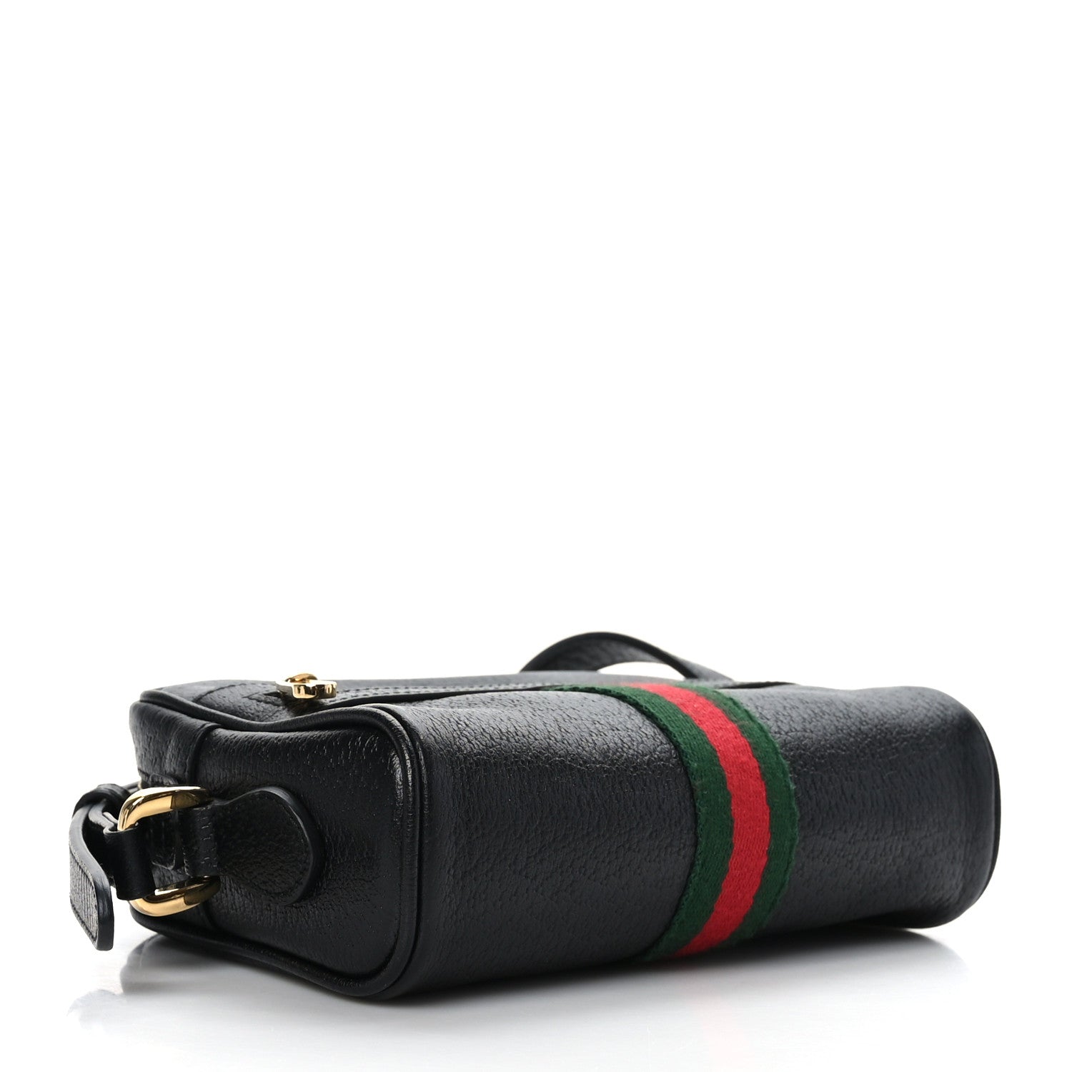 Gucci Calfskin Web Mini Ophidia Shoulder Bag Black 4 of 9