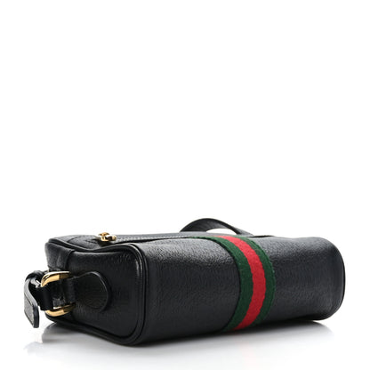Gucci Calfskin Web Mini Ophidia Shoulder Bag Black 4 of 9