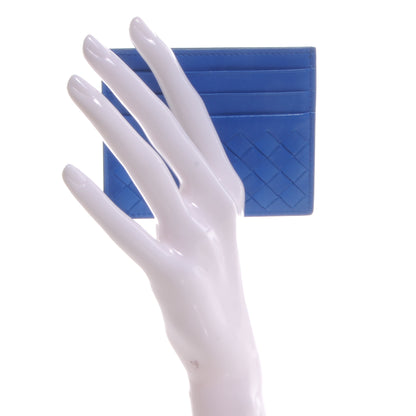 Bottega Veneta Nappa Intrecciato Woven Card Holder Signal Blue 2 of 8