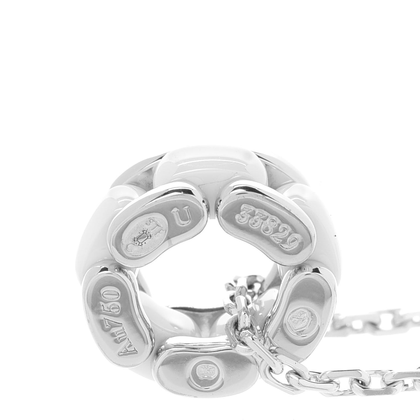 18K White Gold Ceramic Ultra Pendant Necklace White