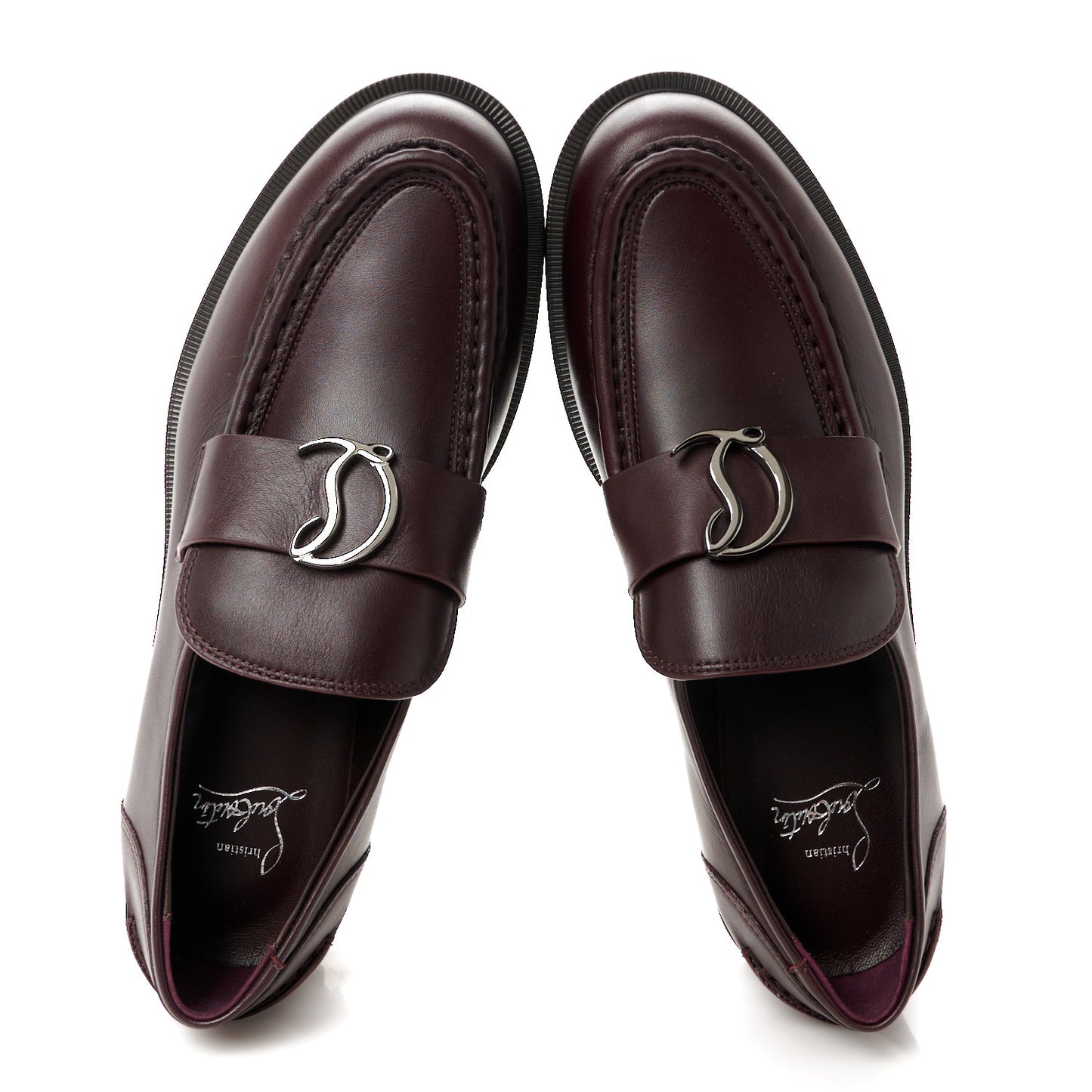 Calf Glove Womens CL Moc Lug Flat Loafers 38 Merlot