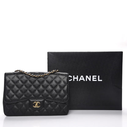 Chanel Caviar Quilted Jumbo Single Flap Black 8 of 8