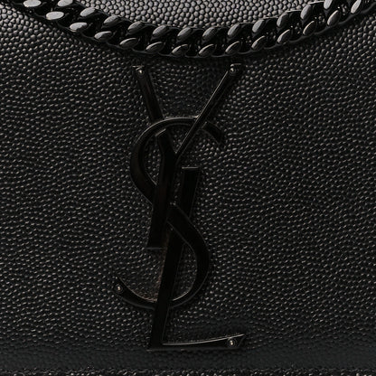 Saint Laurent Grain De Poudre Small Monogram Monochrome Kate Satchel Black 9 of 11
