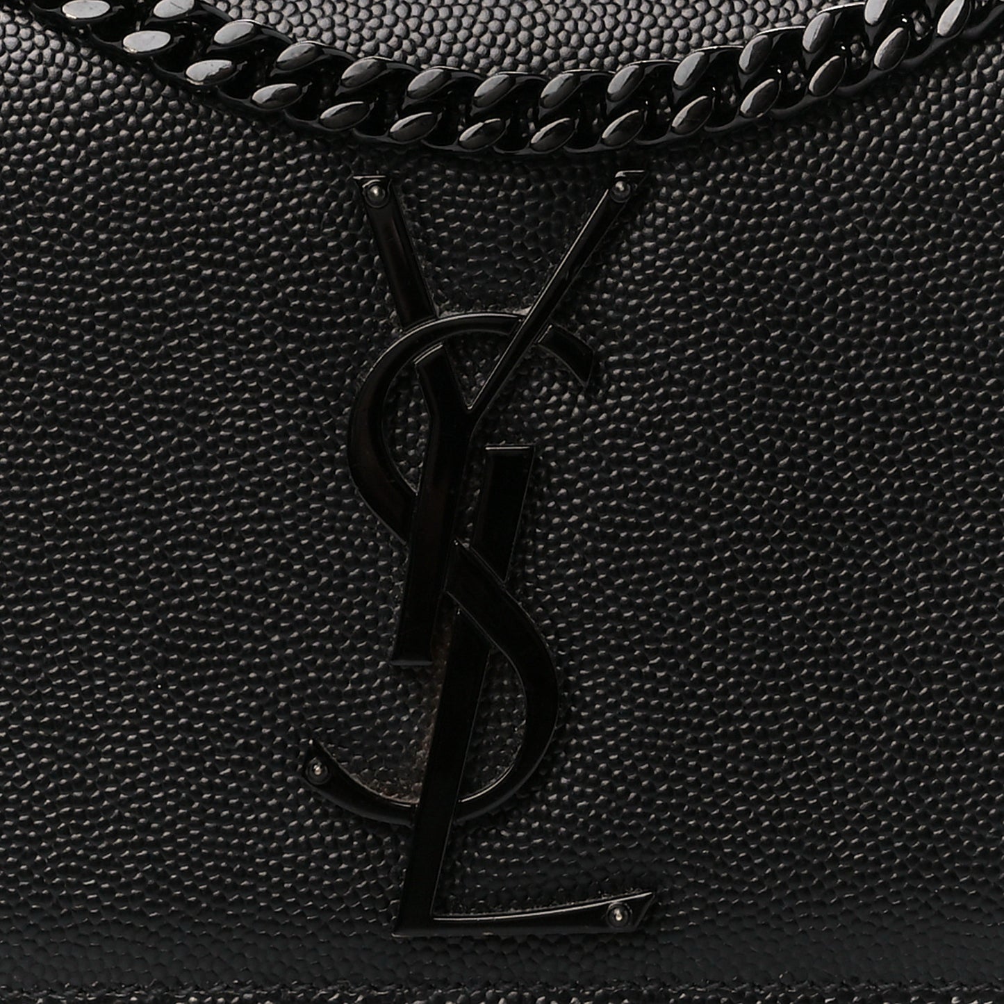 Grain De Poudre Small Monogram Monochrome Kate Satchel Black