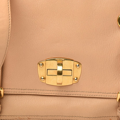 Miu Miu Cervo Flap Satchel Beige 10 of 10