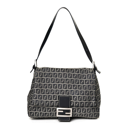 Fendi Zucchino Mama Baguette Navy 1 of 11
