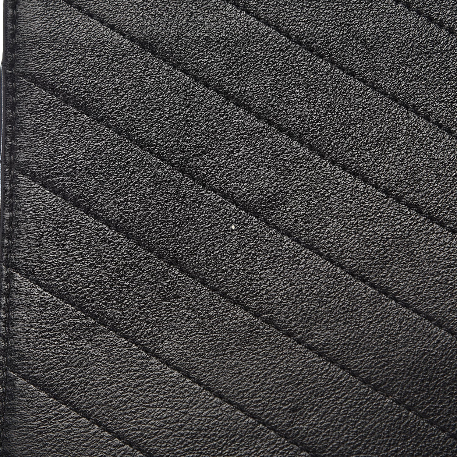 Chanel Grained Calfskin Elaphe Stitched Medium Chevron Chic Top Handle Flap Black 9 of 12
